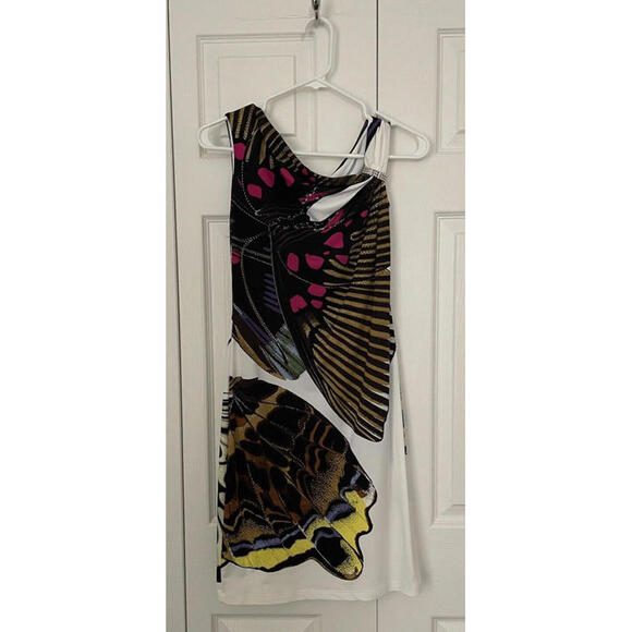 Roberto Cavalli Multicolor Butterfly Print Dress Size: 40 - Picture 1 of 9